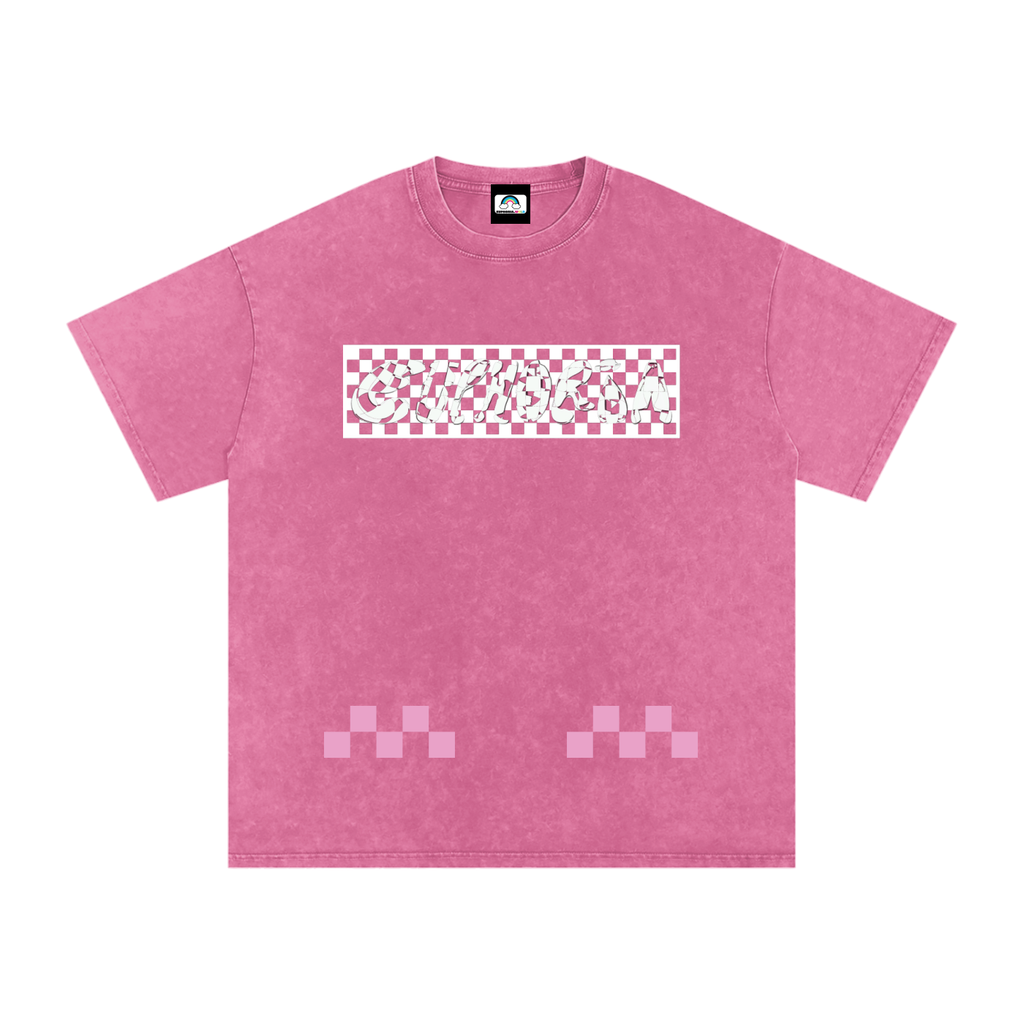 EUPHORIA CHECKERED LOGO TEE