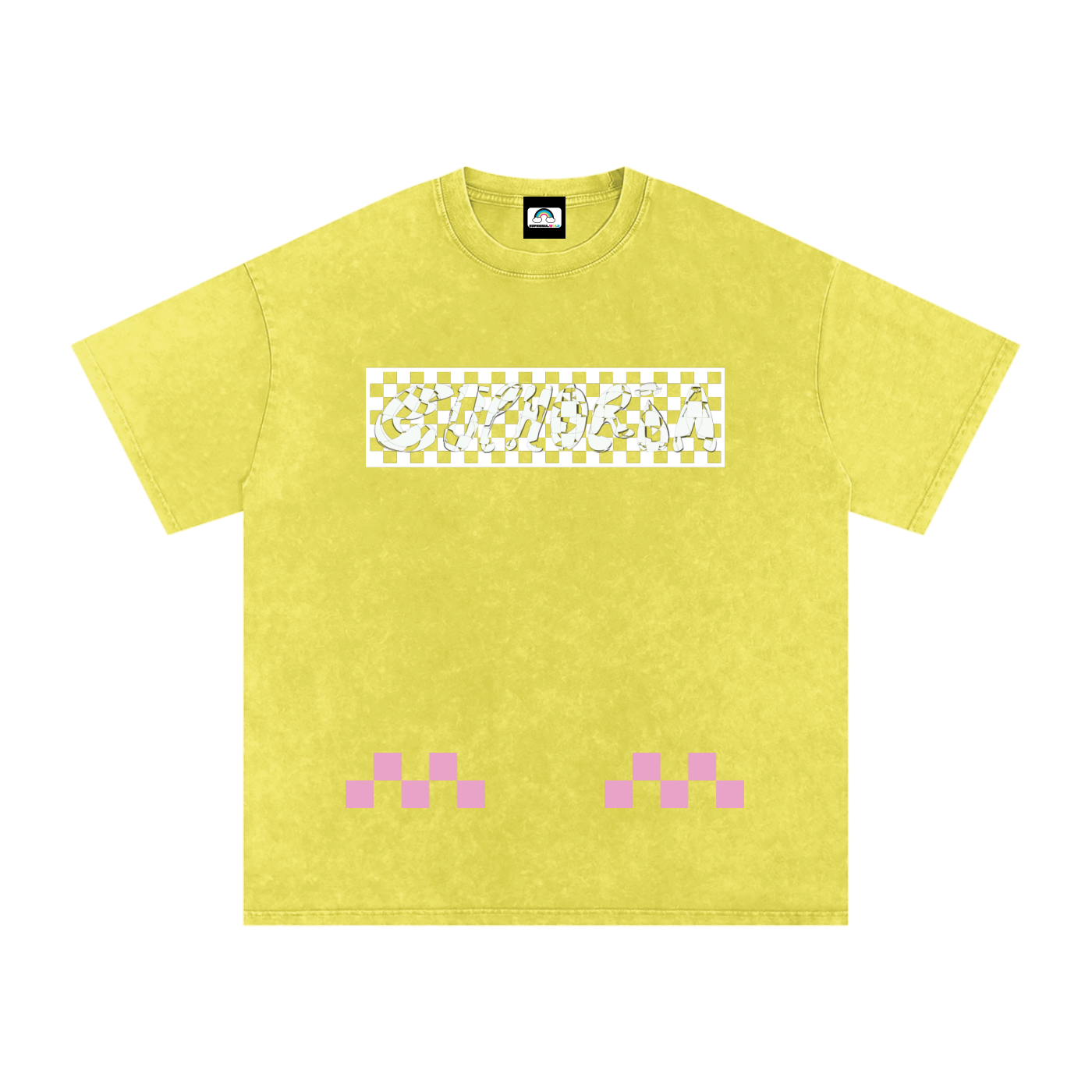 EUPHORIA CHECKERED LOGO TEE
